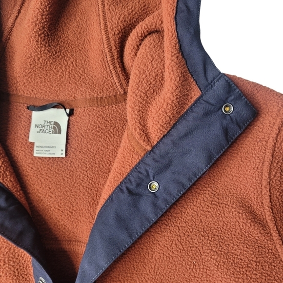 The North Face carbondale ½ snap Rust Fleece Jacket Medium - Picture 7 of 10